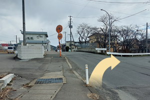 奥羽本線「泉外旭川」駅から当院までの道順3